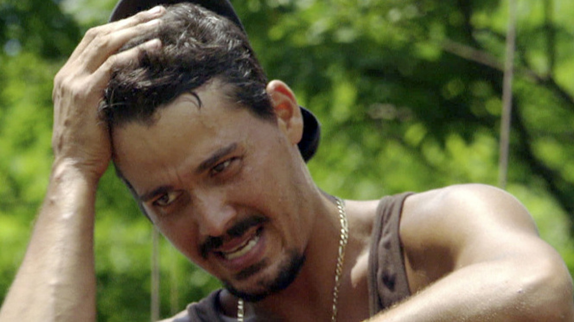 Rob Mariano, during  the immunity challenge,  "Step On Up," during last week's Survivor.