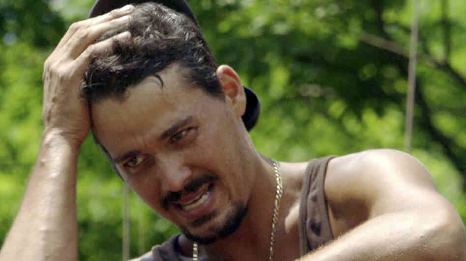 Rob Mariano, during  the immunity challenge,  "Step On Up," during last week's Survivor.