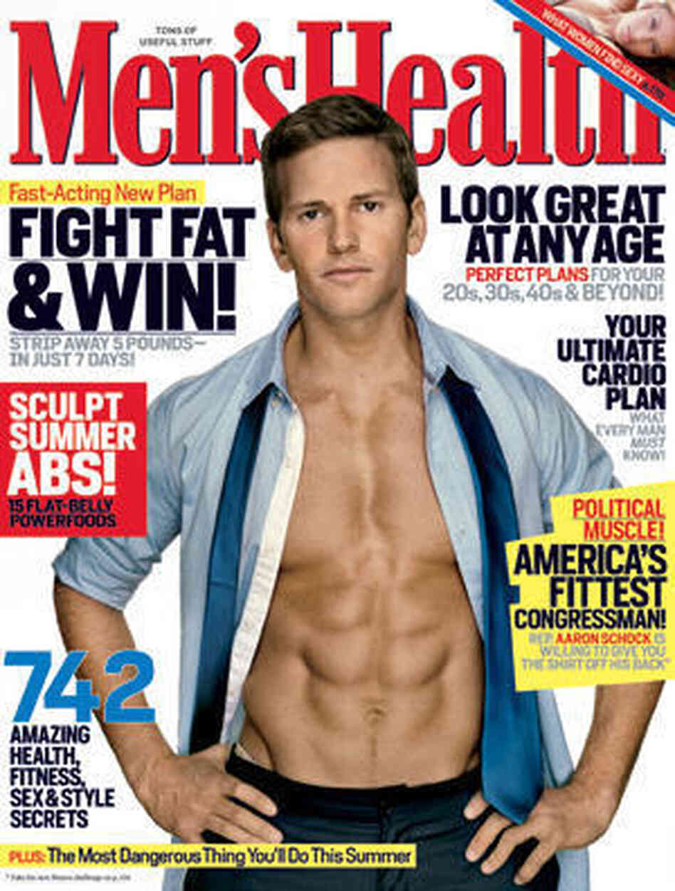 Congressman Aaron Schock graces the cover of the June issue of Men's Health Magazine. Congressman Aaron Schock graces the cover of the June issue of Men's Health Magazine.