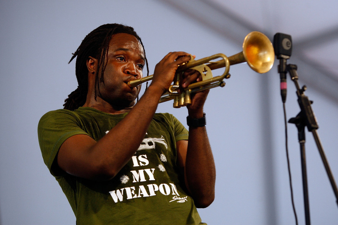 Trumpeter Shamarr Allen, who has recorded both as a leader and sideman for Threadhead Records-funded projects, plays at the 2009 New Orleans Jazz & Heritage Festival.