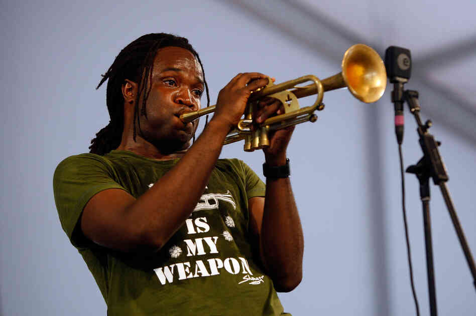 Trumpeter Shamarr Allen, who has recorded both as a leader and sideman for Threadhead Records-funded projects, plays at the 2009 New Orleans Jazz & Heritage Festival.