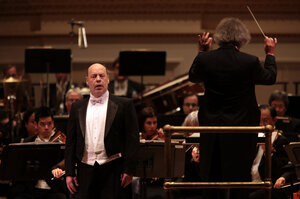 Baritone Sanford Sylvan sings John Adams' 'The Wound-Dresser' with the orchestra at its Carnegie Hall debut.