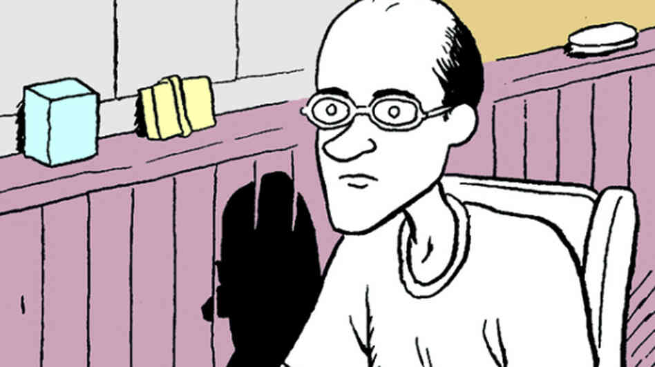 A self-portrait by cartoonist Chester Brown, author of the new graphic memoir Paying For It. (This image is not part of the Paying For It story.)