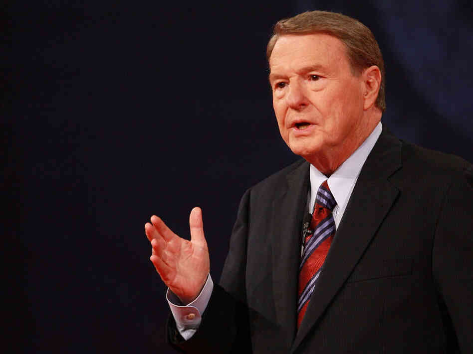 Jim Lehrer, when he moderated the the first 2008 presidential debate, at the University of Mississippi.
