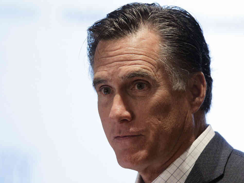Republican Mitt Romney lays out his plan for health care during an address at the University of Michigan Cardiovascular Center in Ann Arbor, Mich.
