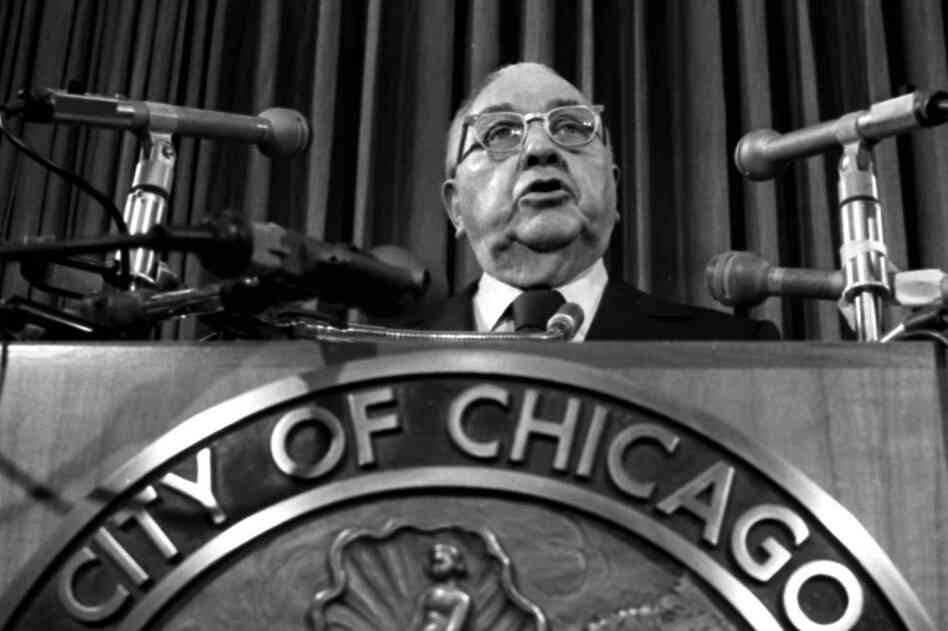 Then-Chicago Mayor Richard J. Daley speaks during a news conference in this undated photo. Daley served as mayor from 1955 until 1976, when he died from a heart attack. His son, Richard M. Daley, continued the family legacy and surpassed his father's record by becoming Chicago's longest-serving mayor. 