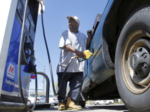 Gas prices rose 3.3 percent in April, accounting for half last month's increase in consumer prices. Gas prices rose 3.3 percent in April, accounting for half last month's increase in consumer prices.