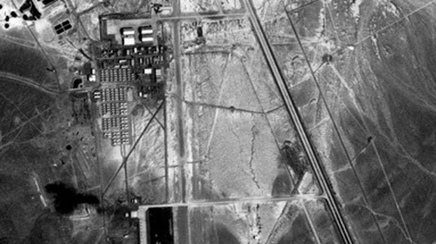 Area 51, seen from above, in 1968. (U.S. Geological Survey)