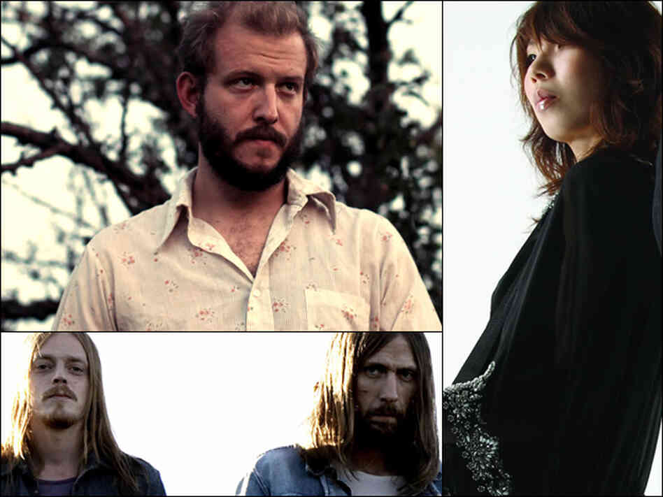 Clockwise from upper left: Bon Iver, Boris, Graveyard. Clockwise from upper left: Bon Iver, Boris, Graveyard.