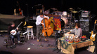 L-R: Bela Fleck, Edgar Meyer, Zakir Hussain. L-R: Bela Fleck, Edgar Meyer, Zakir Hussain.