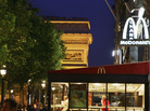 In Paris, the Arc de Triomphe looms over one McDonald's. In Paris, the Arc de Triomphe looms over one McDonald's.