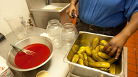 The making of Kool-Aid pickles at a Mississippi Double Quick convenience store.