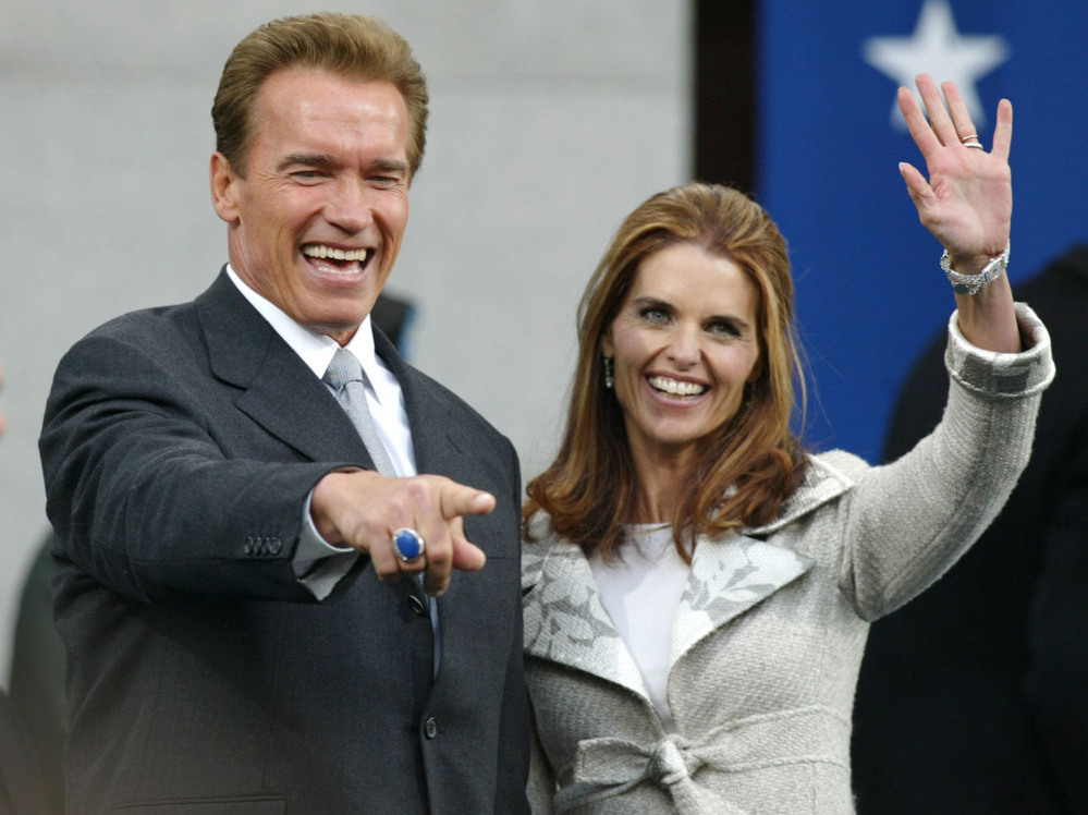 Happier times: Nov. 17, 2003, Arnold Schwarzenegger is sworn in as governor of California. His wife, Maria Shriver, was by his side.