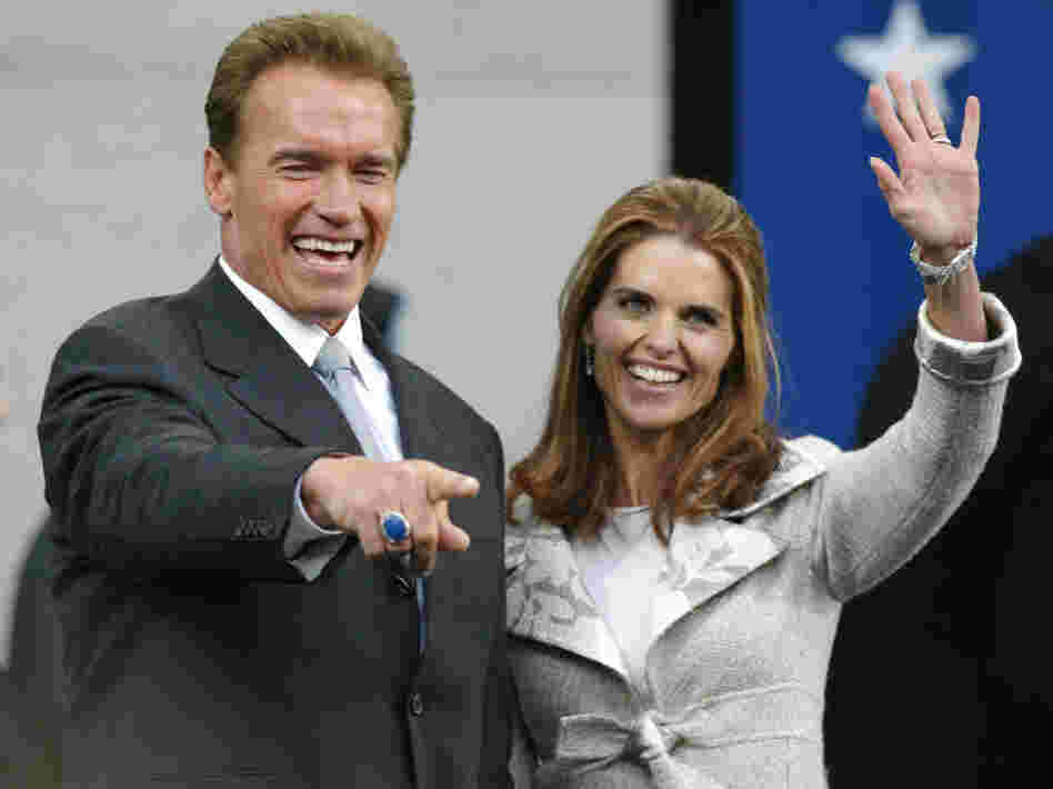 Happier times: Nov. 17, 2003, Arnold Schwarzenegger is sworn in as governor of California. His wife, Maria Shriver, was by his side.