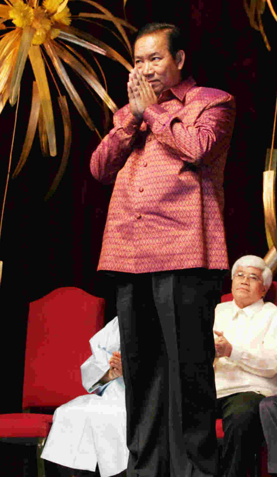 Ek Sonn Chan of Cambodia accepts the 2006 Ramon Magsaysay Award for Government Service, in Manila, Philippines. Chan was cited for his "exemplary rehabilitation of a ruined public utility, bringing safe drinking water to a million people in Cambodia's capital city."