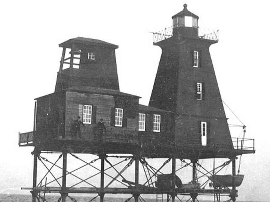 The Southwest Reef lighthouse, on the  Atchafalaya River near Berwick, La., is likely to be affected by the diversion  of floodwaters. Above, it is pictured at its old location in the Atchafalaya  Bay, before it was moved in 1987.