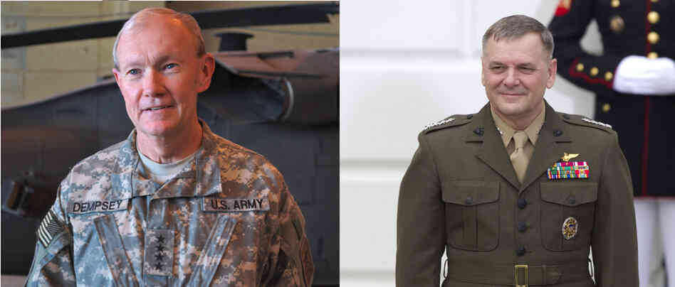 Gen. Martin Dempsey (left) and General and Gen. James Cartwright are thought to be top contenders for the job of chairman of the Joint Chiefs of Staff. Gen. Martin Dempsey (left) and General and Gen. James Cartwright are thought to be top contenders for the job of chairman of the Joint Chiefs of Staff.
