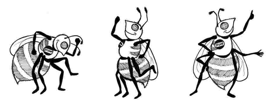 Dancing bees. Dancing bees.