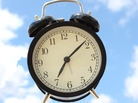 A clock flying in the sky A clock flying in the sky