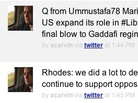 Twitter stream during the interview. Twitter stream during the interview.