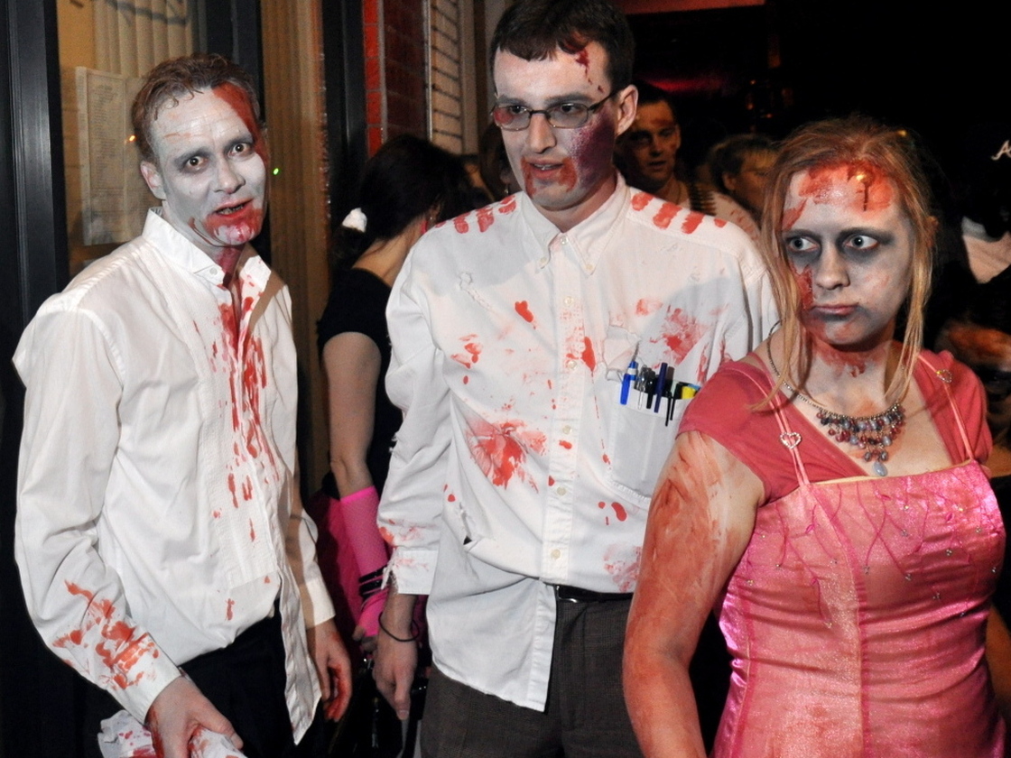 An unnamed trio terrorizes downtown Silver Spring, Md., during the 2009 edition of an annual zombie march.
