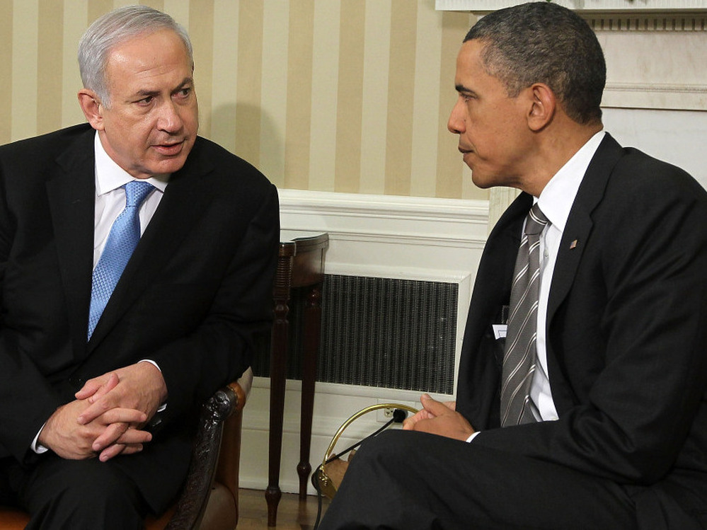 Israeli Prime Minister Benjamin Netanyahu and President Barack Obama in the Oval Office today (May 20, 2011).