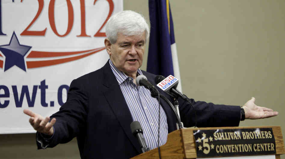 Former House Speaker Newt Gingrich speaks to local party activists Thursday in Waterloo, Iowa. Gingrich says his campaign is alive and well despite an angry response by some Republicans to earlier comments he made about a House Republican plan to dramatically change Medicare. Former House Speaker Newt Gingrich speaks to local party activists Thursday in Waterloo, Iowa. Gingrich says his campaign is alive and well despite an angry response by some Republicans to earlier comments he made about a House Republican plan to dramatically change Medicare.
