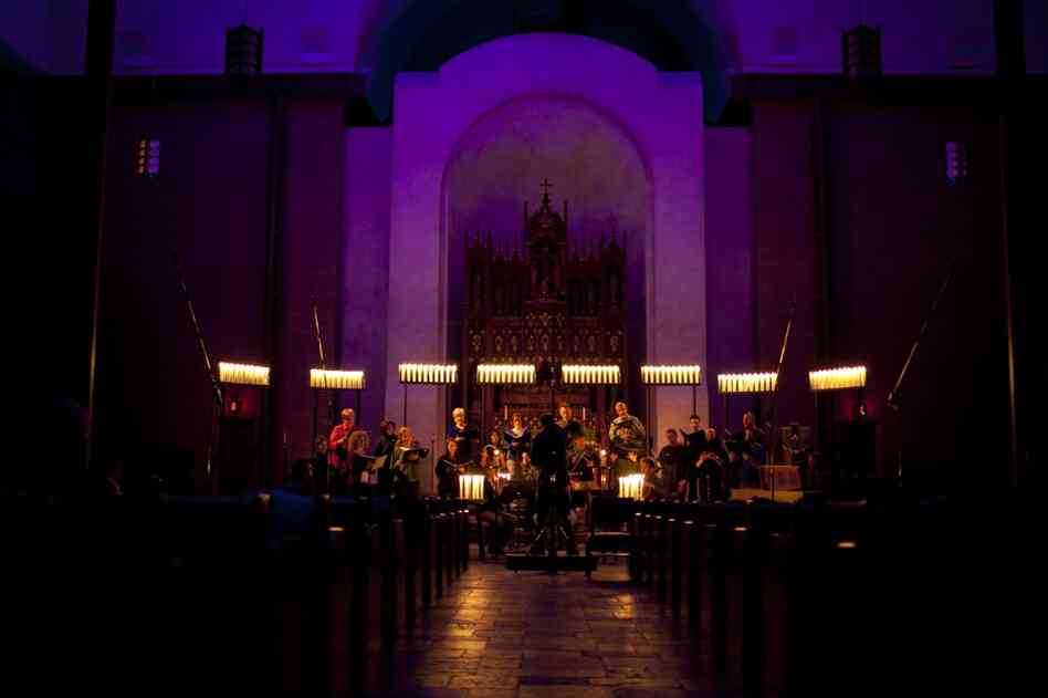 Conspirare performs a dress rehearsal at St. Martin's Lutheran Church in Austin, Texas.