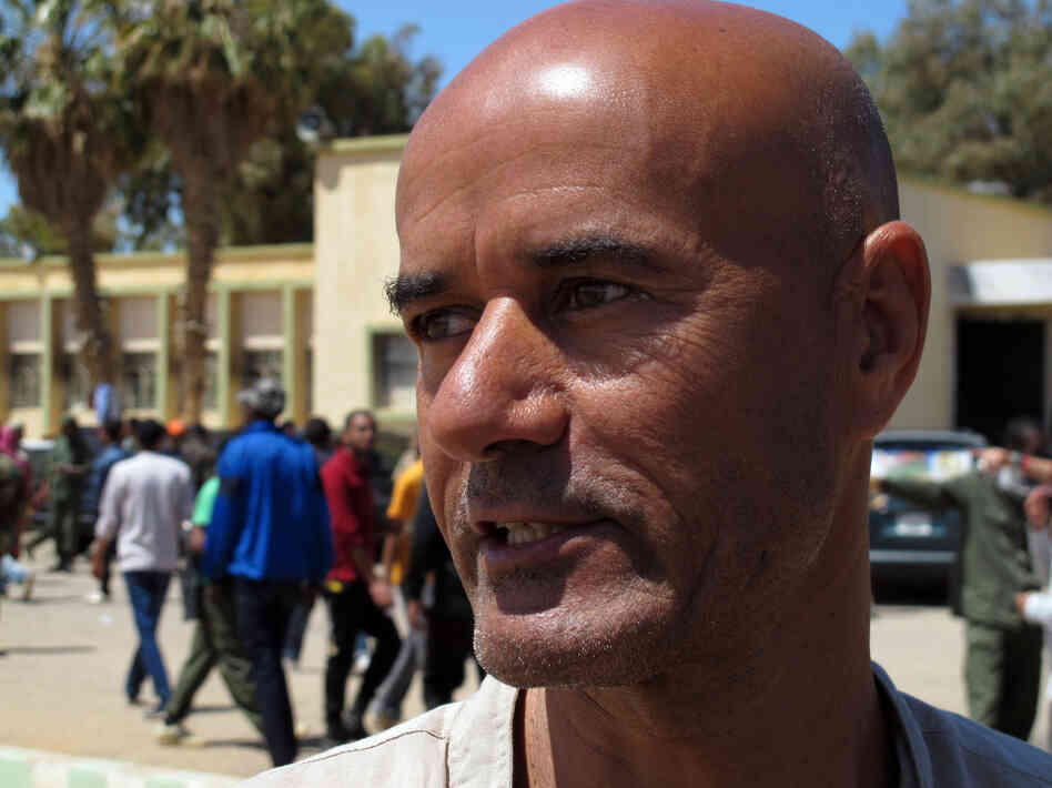Marey el-Bejou, an airline pilot in peacetime, now commands 300 rebels. He says he hasn't seen any sign of new equipment at the front line.
