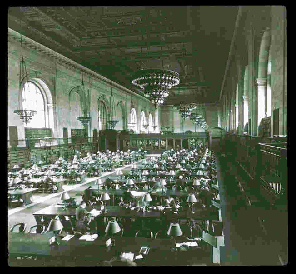 Main reading room, looking south, 1924.
