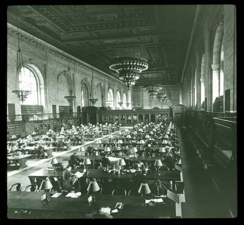 Main reading room, looking south, 1924.