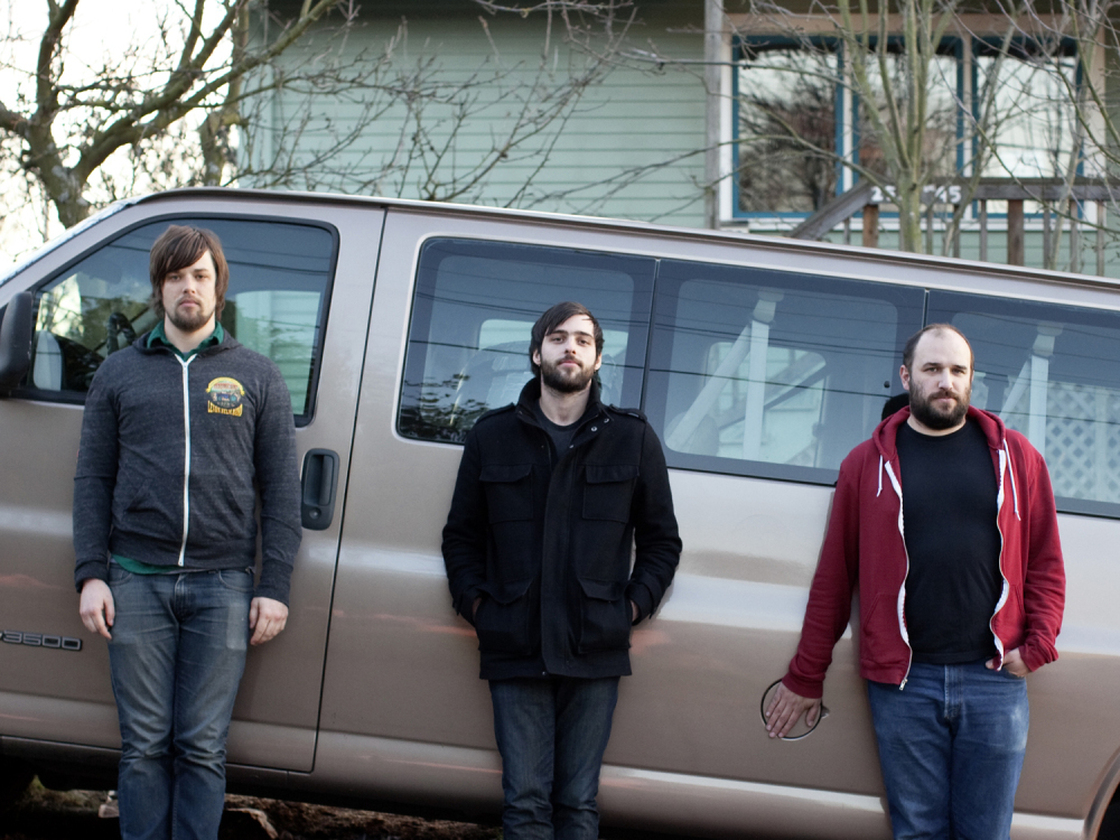 Left to right: Alex Westcoat, Andy Fitts and David Bazan.