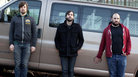 Left to right: Alex Westcoat, Andy Fitts and David Bazan. Left to right: Alex Westcoat, Andy Fitts and David Bazan.