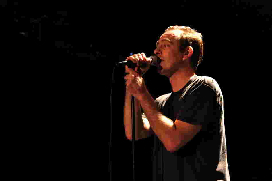 Singing to a homemade backing track, Ted Leo does his best impression of Minor Threat frontman Ian MacKaye. 