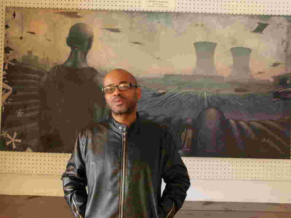 Juan Atkins at Submerge's techno museum.