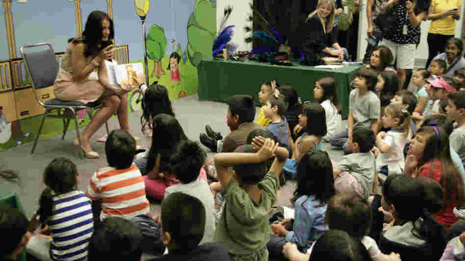 Puerto Rican actress and former Miss Universe Dayanara Torres attended the LeaLA conference to promote Spanish-language children's books. Torres has also authored several books of her own. Puerto Rican actress and former Miss Universe Dayanara Torres attended the LeaLA conference to promote Spanish-language children's books. Torres has also authored several books of her own.