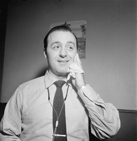 "You Go To My Head": saxophonist Flip Phillips, backstage. "You Go To My Head": saxophonist Flip Phillips, backstage.