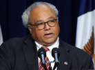 U.S. Global AIDS Coordinator and Ambassador Eric P. Goosby speaks on HIV/AIDS during an event at the White House in November 2009. U.S. Global AIDS Coordinator and Ambassador Eric P. Goosby speaks on HIV/AIDS during an event at the White House in November 2009.