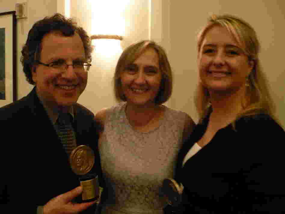 NPR's Joseph Shapiro, Susanne Reber and Laura Sullivan following the Peabody Award ceremony. NPR's Joseph Shapiro, Susanne Reber and Laura Sullivan following the Peabody Award ceremony.