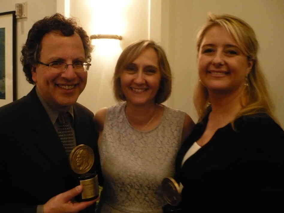 NPR's Joseph Shapiro, Susanne Reber and Laura Sullivan following the Peabody Award ceremony. NPR's Joseph Shapiro, Susanne Reber and Laura Sullivan following the Peabody Award ceremony.