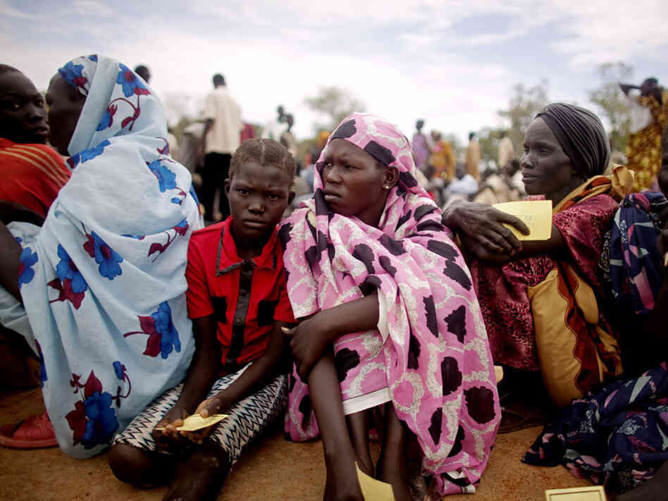Refugees in the village of Mayan Abun, southern Sudan, on Thursday (May 26, 2011).