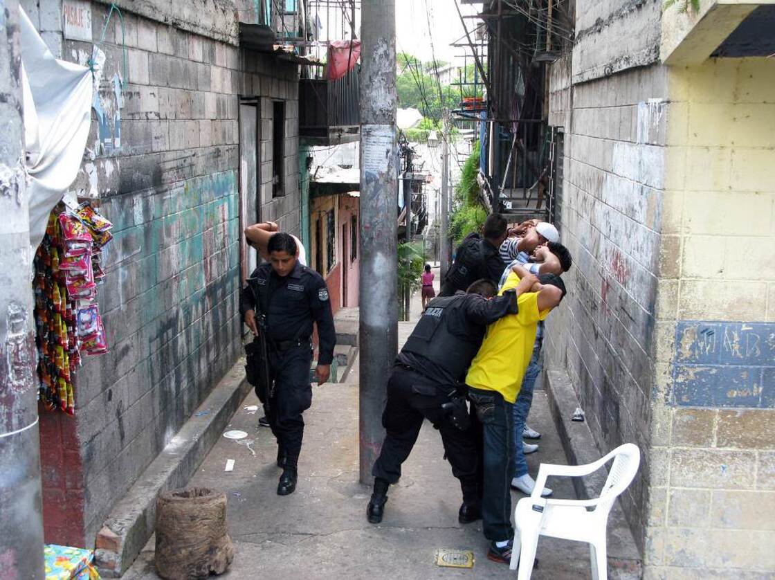 Police say routine busts of low-level, street drug dealers, like these in San Salvador, are an important part of their strategy to keep organized crime under control.