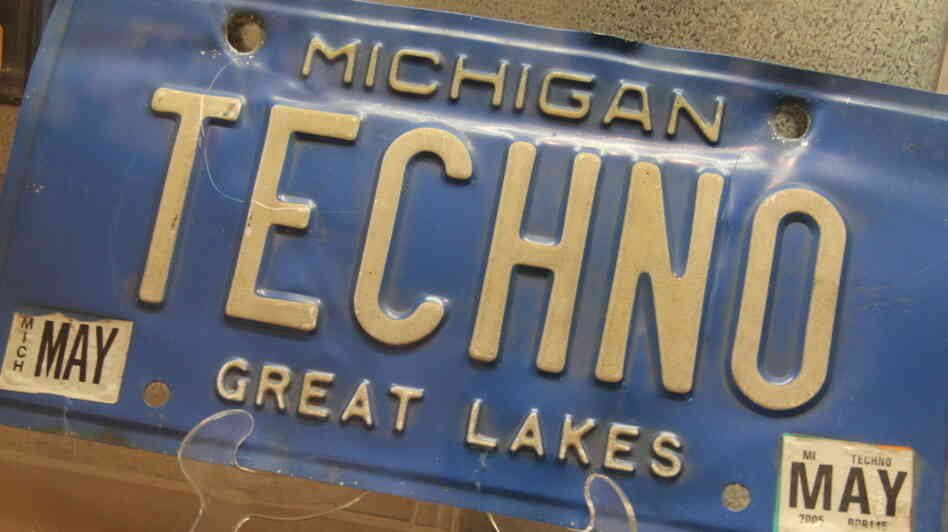 A Michigan license plate on exhibit at the techno museum run by Submerge and housed in the label's building. A Michigan license plate on exhibit at the techno museum run by Submerge and housed in the label's building.