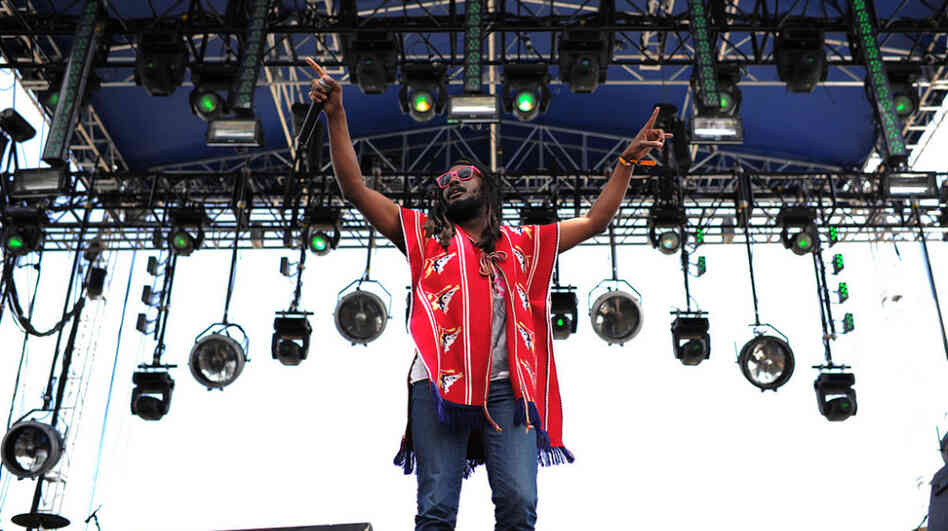 k-os performs live at the 2011 Sasquatch Music Festival.