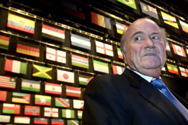 FIFA president Sepp Blatter arrives for the opening ceremony of the 61st FIFA Congress at the Zurich Hallenstadion in Oerlikon.