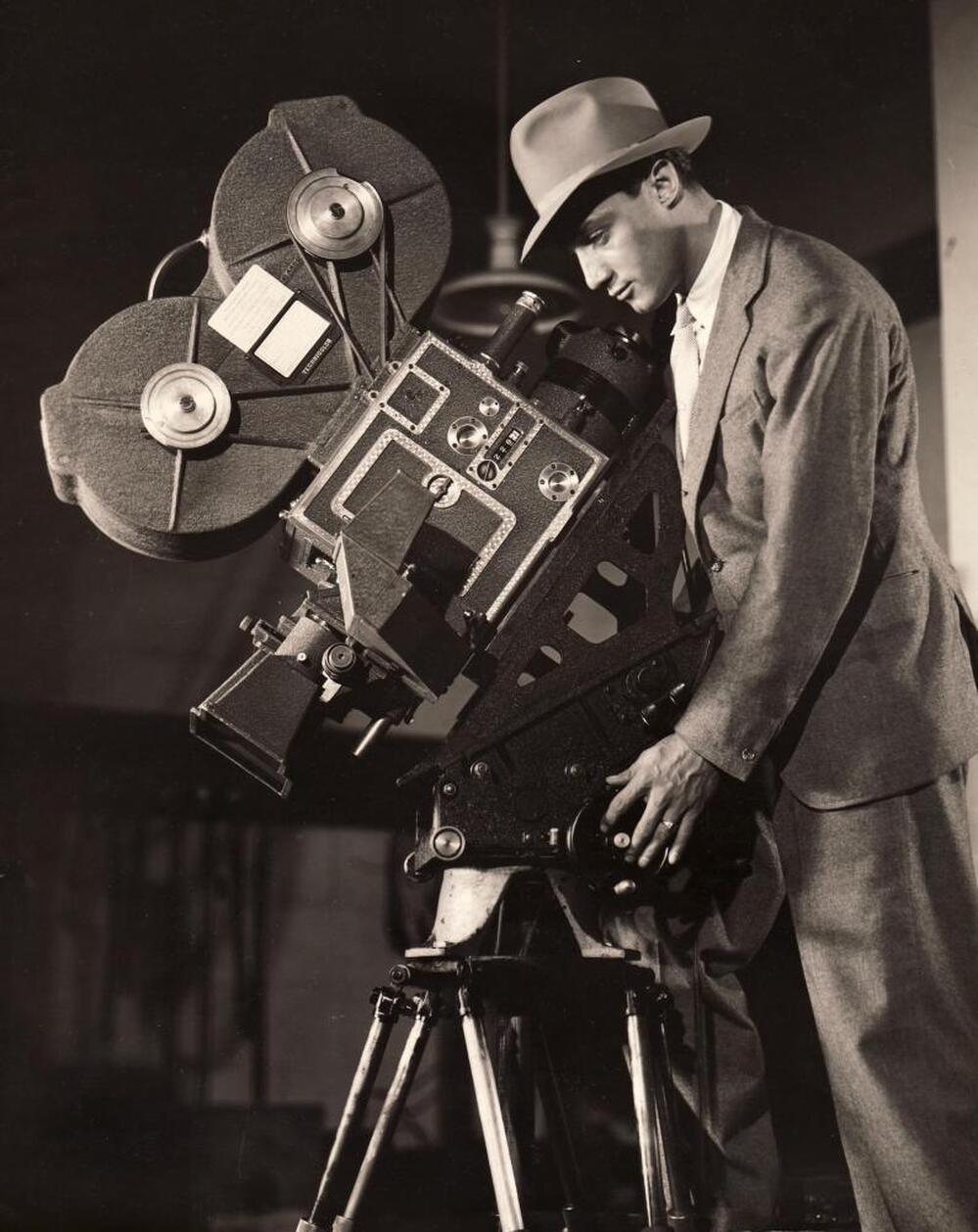 Jack Cardiff with a Technicolor camera.