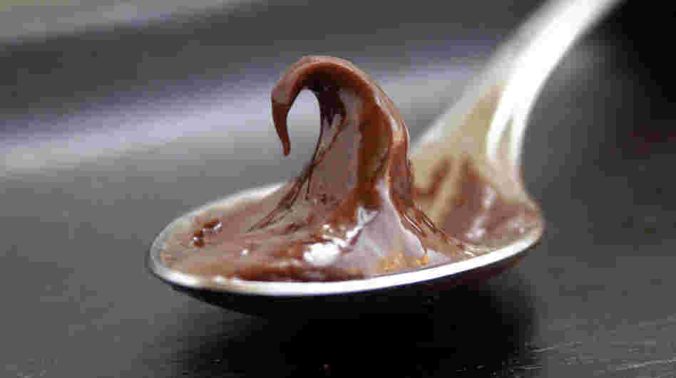 A spoonful of Nutella chocolate-hazelnut spread