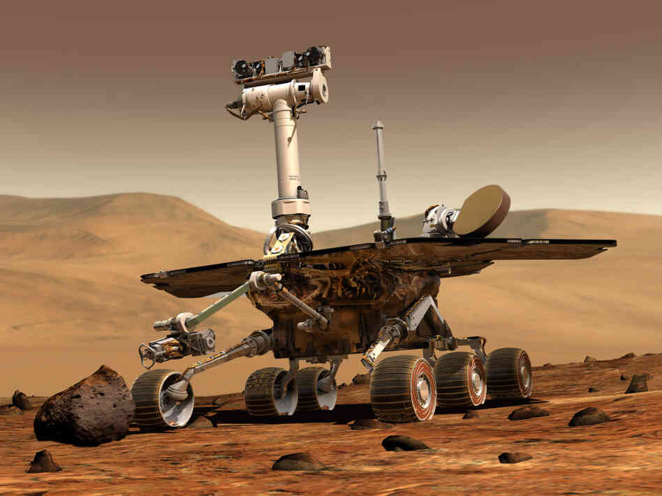 An artist's depiction of NASA's Spirit rover on the surface of Mars. Spirit became unresponsive in March 2010. NASA announced it had ended attempts to communicate with the rover on May 24, 2011. An artist's depiction of NASA's Spirit rover on the surface of Mars. Spirit became unresponsive in March 2010. NASA announced it had ended attempts to communicate with the rover on May 24, 2011.