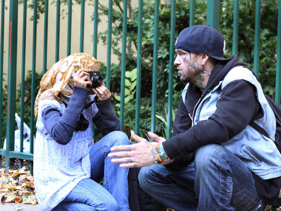 Amira Al-Sharif photographs Matt Logan, a regular at Tompkins Square Park in New York City. Amira Al-Sharif photographs Matt Logan, a regular at Tompkins Square Park in New York City.