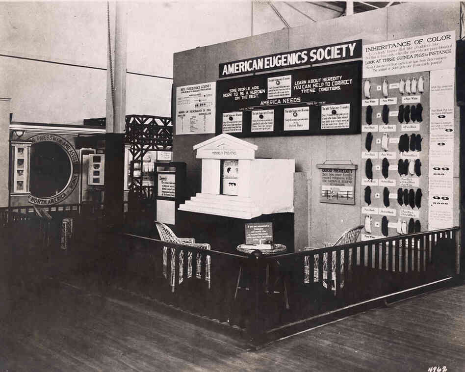 Exhibits like this one, seen at an exposition in Philadelphia in 1926, were popular. Based in New Haven, Conn., the American Eugenics Society attracted the support of nearly every major American eugenicist.